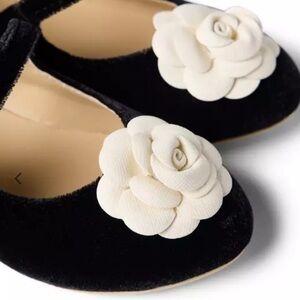 Janie and Jack Black Velvet Flats